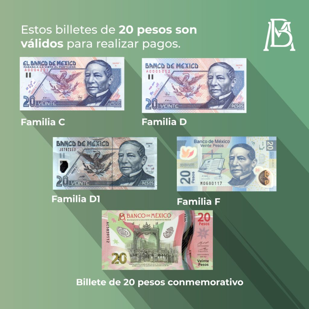 Billete De 20 - Nuevo León Primero Retiro Del Billete, Banco De México, Billete De 20 Pesos, Nueva Familia, Moneda Mexicana