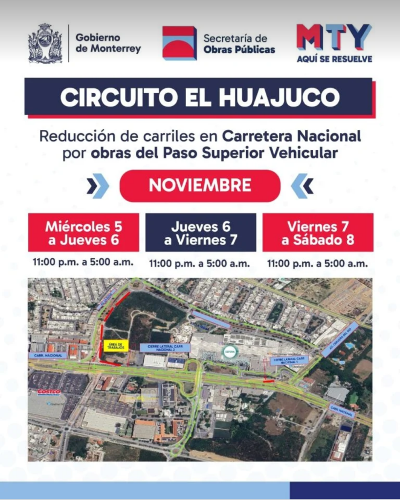 Carretera Nacional - Nuevo León Primero Carretera Nacional, Cierres Viales, La Rioja, Zona Del Huajuco, Tráfico, Monterrey