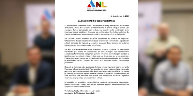 031225-nlprimero - Nuevo León Primero Alcaldes-critican-insturmentalización-de-seguridad-pública - Nuevo León Primero
