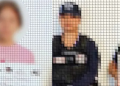 Four People Standing in a Row, Each Holding a White Sign with Text; Faces Blurred. - Nuevo León Primero